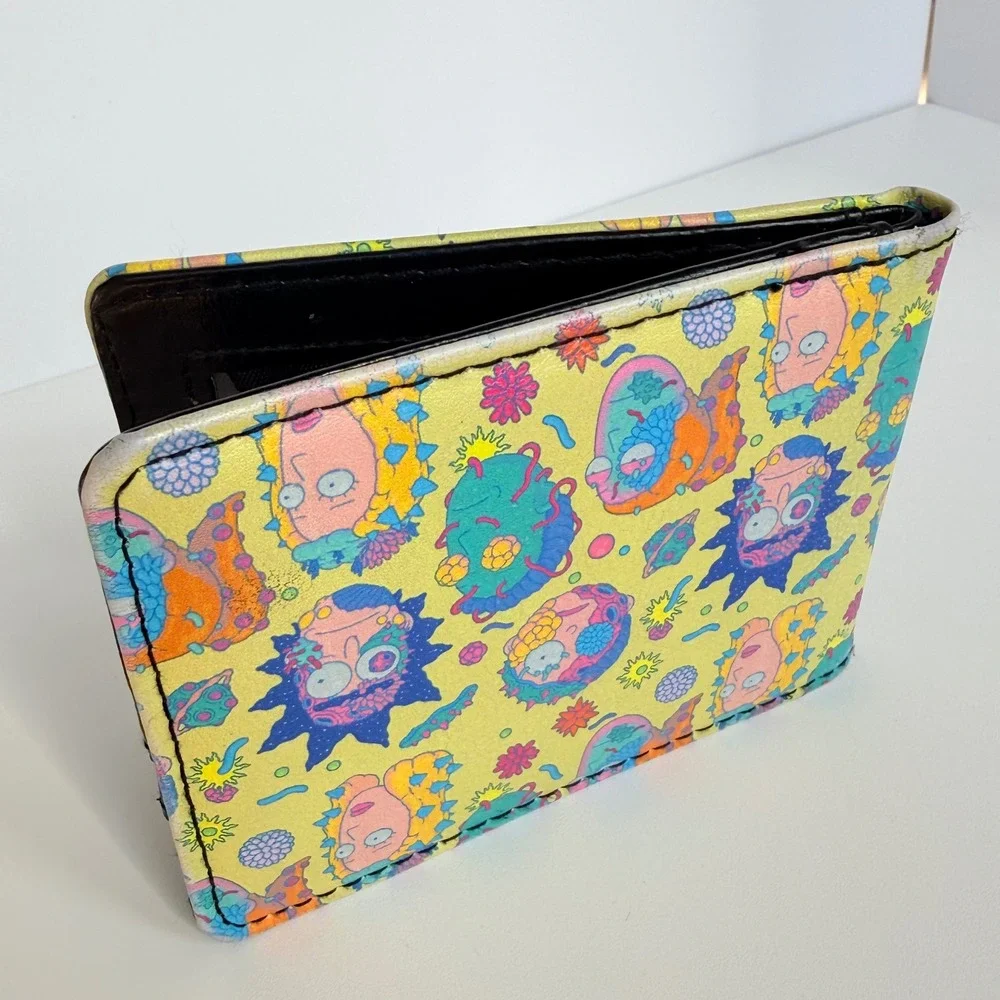 Buckle-Down Rick and‎ Morty Psychedelic Print Bifold Vegan Leather Wallet
